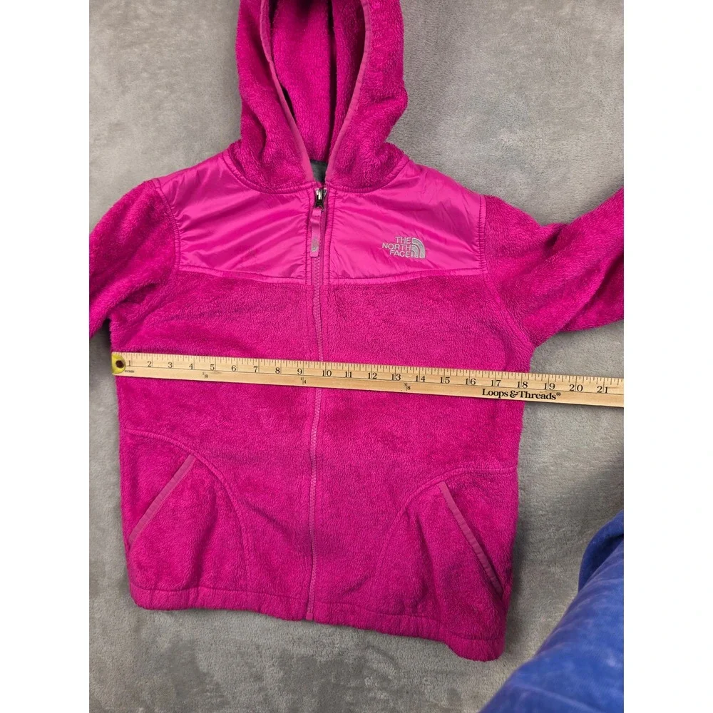 The North Face Fleece Hoodie Girls L 14/16 Pink Full Zip Jacket Outdoor *Read